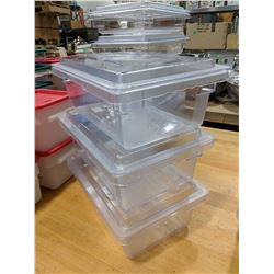 FOOD STORAGE CONTAINERS WITH LIDS - LOT OF 3 (6 PC