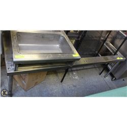 6' S/S DROP-IN EQUIPMENT STAND W/ 2 CASTORS