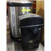 Image 1 : STEP METAL GARBAGE CAN & SMALL BLACK GARBAGE PAIL