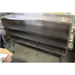 PLATE SHELF STAND 4 TIER STAINLESS STEEL