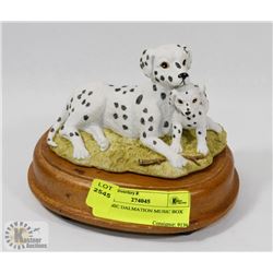 CERAMIC DALMATIAN MUSIC BOX