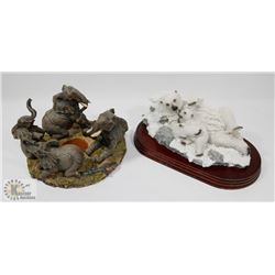 HOME DÉCOR STATUES - POLAR BEARS AND ELEPHANTS