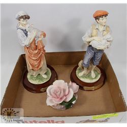 LOT OF 2 LEONARDO "COUNTRY SIDE" FIGURINES &