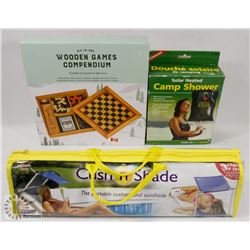 NEW ITEMS SOLAR HEATED CAMP