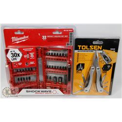 NEW MILWAUKEE 32PC IMPACT DRIVER SET AND NEW