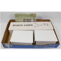 BOX OF ASSORTED BASEBALL, HOCKEY, NFL CARDS