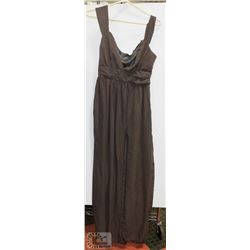 NEW SIZE MED BROWN-GREY CHIFFON FLOOR LENGTH