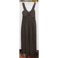 NEW SIZE SMALL BROWN-GREY CHIFFON FLOOR LENGTH