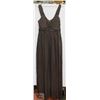 Image 1 : NEW SIZE SMALL BROWN-GREY CHIFFON FLOOR LENGTH