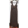 Image 1 : NEW SIZE MED BROWN-GREY CHIFFON FLOOR LENGTH