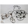 Image 1 : FLAT WITH 2 WROUGHT IRON BICYCLE PLANT STANDS &
