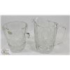 Image 1 : CRYSTAL ICE BUCKET AND PITCHER SET.
