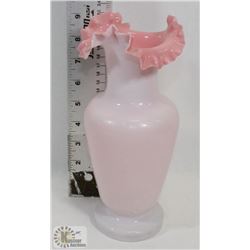 PINK FRILL TOP VASE.