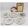 Image 1 : LOT OF DECORATIVE PLATES, WOOD PLAQUE AND COPPER