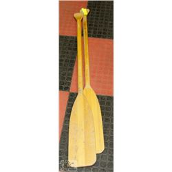 LOT OF 2 WOOD OARS