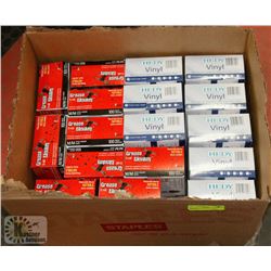 BOX OF ASST GLOVES - VINYL, NITRILE
