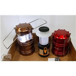 LOT OF 3 EDDIE BAUER 100 LUMEN CAMPING LANTERNS