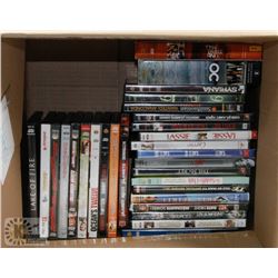 BOX OF 40 DVDS INCL INSURGENT, SAW 1-3 & 5, PLANET