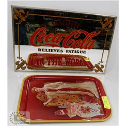 COKE MIRROR AND SIGN.