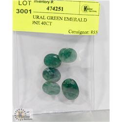 #37-GREEN EMERALD GEMSTONE 40CT