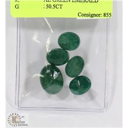 #33-GREEN EMERALD GEMSTONE 50.5CT