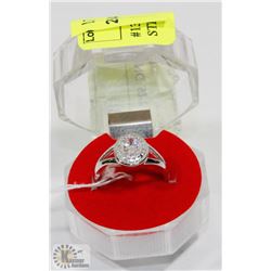 #13-CUBIC ZIRCONIA RING .925 STERLING SILVER RING