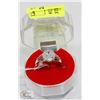 Image 1 : #13-CUBIC ZIRCONIA RING .925 STERLING SILVER RING