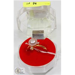 #80-FRESH WATER PEARL LAVENDER  RING