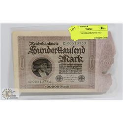 100,000 REICHSBANKNOTE 1923