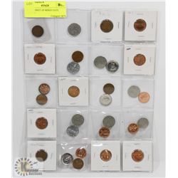 STOCK SHEET OF MIXED DATE COINS