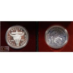 2 CANADA $1 COLLECTIBLES COINS, 1980, 1982
