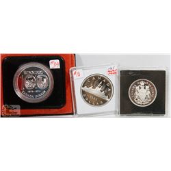 LOT OF 3 CANADA COINS,  1974 WINNIPEG $1 COIN,