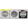 Image 1 : LOT OF 3 CANADA $1 COINS, 1961 MU  ARROW HEAD,