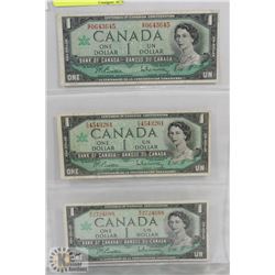 1967 STOCK SHEET CANADA $1 BILLS