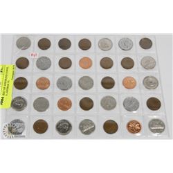 STOCK SHEET OF ASSORTED COINS, GEORGE V, GEORGE VI