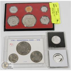 LOT OF USA COINS. 1976 BICENTENNIAL SET,