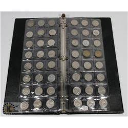 ALBUM OF 48 CANADA AND USA MIXED DATE NICKELS