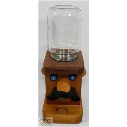 VINTAGE WOODEN GUMBALL MACHINE
