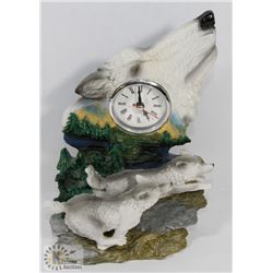 WOLF THEME DESK CLOCK (WORKING)