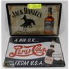 Image 1 : NEW PEPSI COLA & JACK DANIELS WHISKEY TIN SIGNS