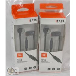 TWO JBL HARMAN EARBUD HEADPHONES