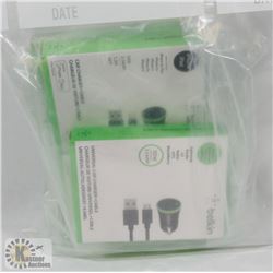 BAG OF BELKIN CAR CHARGERS