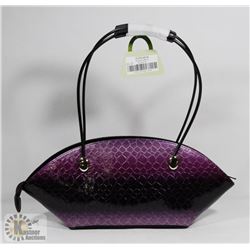 PURPLE SNAKESKIN PURSE