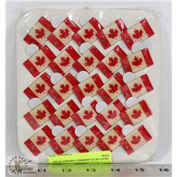 TRAY OF FLASHING CANADA FLAG PINS