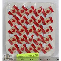 TRAY OF FLASHING CANADA FLAG PINS