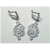 Image 1 : 105) STERLING SILVER CZ EARRINGS