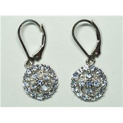 106) STERLING SILVER TANZANITE EARRINGS