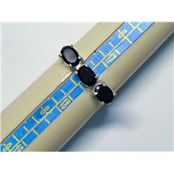 112) STERLING SILVER ONYX RING