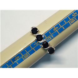 114) STERLING SILVER ONYX RING