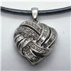 Image 1 : 116) STERLING SILVER DIAMOND PENDANT